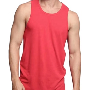 Factory Price 100% Cotton Gym Tank Top 220gsm Quick-Drying Breathable Knitted Casual Custom Logo Blank <b>Plain</b> Sleeveless <b>T</b>-<b>Shirt</b> - Product Image 1