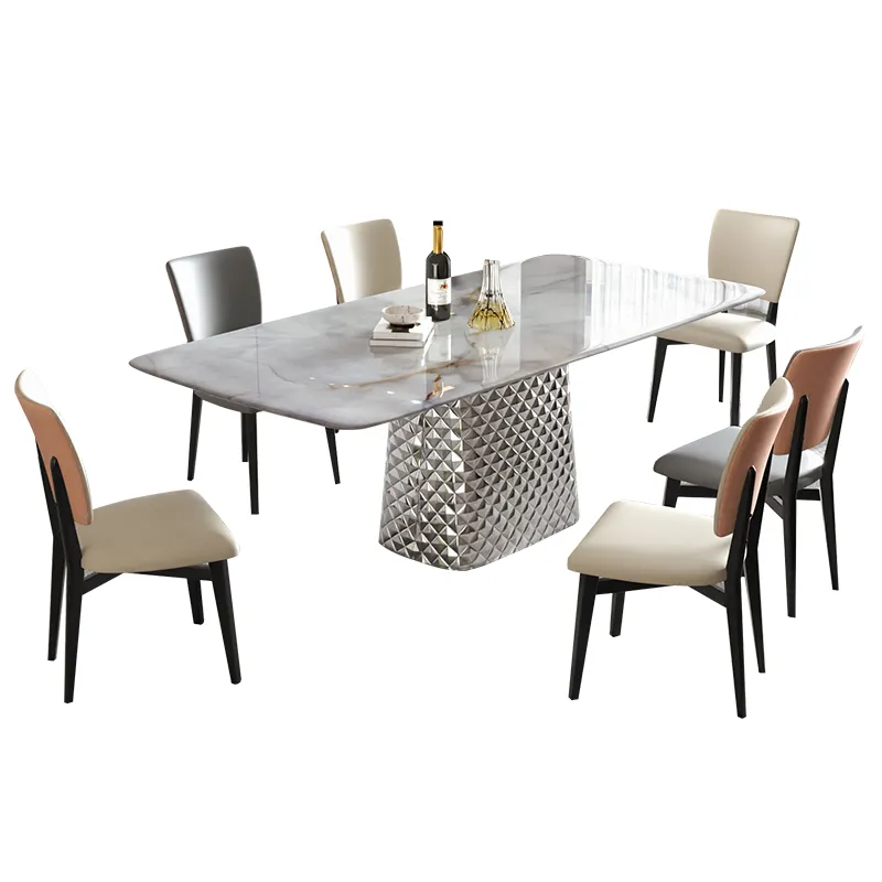 Foshan mobilia fabbrica tavolo da pranzo moderno marmo pietra Eettafel Esstisch tavolo da pranzo di lusso 4 6 8 12 posti