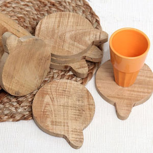 Handmade <b>Wooden</b> Coasters Drink Ware Accessories Vintage Design Cup <b>Mats</b> & Pads Reasonable Priced For Kitchen <b>Table</b> Top <b>Mat</b> - Product Image 6