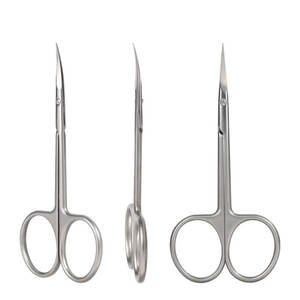 Beauté russe de haute qualité écologique ciseaux à sourcils courbe bouche en acier inoxydable épilation tondeuse outils de soin des ongles - Product Image 5