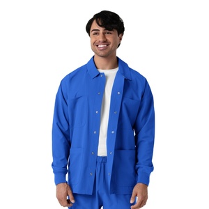 OEM Custom Modern Men Medical <b>Scrub</b> Jacket 210 GSM Polyester Cotton Hospital Doctor Nurse Uniform Durable Healthcare Apparel - Product Image 1