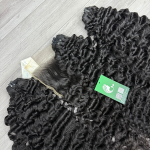 La mejor venta al por mayor competitiva Body Wave Bundles Raw Virgin Extensiones de cabello vietnamita Trama de cabello Remy Onda natural Jerry Curl Styles - Product Image 2