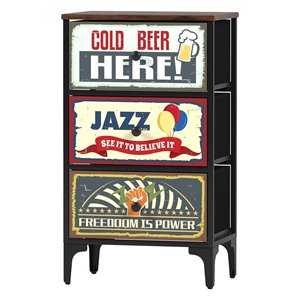 อามิคาซ่า แจ๊สตู้เก็บของแบบเคลื่อนที่ 3 ลิ้นชัก 45 ซม. สำหรับจัดระเบียบบ้าน - Product Image 1