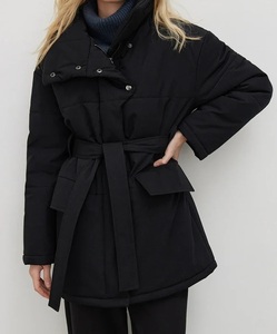 Chaqueta Acolchada de Invierno para Mujer, Cuello Alto, Estilo Urbano, con Cierre, Impermeable, Cortavientos, Ecológica, 2024, Ajustada, Regular, Abrigos Acolchados - Product Image 6