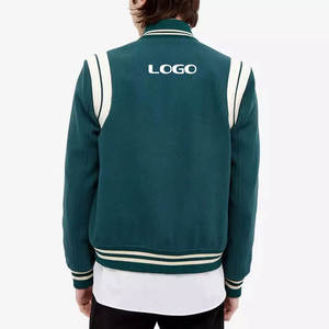 OEM personalizado chaqueta universitaria para hombre transpirable impermeable poliéster duradero cuero Botón de piel decoraciones de talla grande invierno estampado - Product Image 2