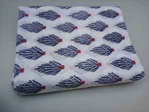 100% tela de gasa de algodón puro hermoso estampado de bloque de mano diseño Dabu ligero indio hecho a mano 5 yardas uniformes de estilo africano - Product Image 2