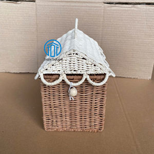 Adorable Bolso Tipo Clutch de Mimbre para Niños, Cesta de Juguetes de Mimbre, Cesta de Almacenamiento de Juguetes Hecha a Mano para la Habitación de Niños Estilo Boho - Product Image 3