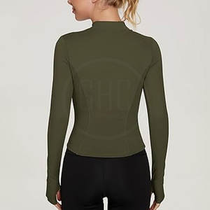 เสื้อแจ็กเก็ตโยคะแขนยาวของผู้หญิงผ้าสแปนเด็กซ์/ โพลีเอสเตอร์ระบายอากาศพิมพ์ลายแบบใส่ได้2025 - Product Image 5