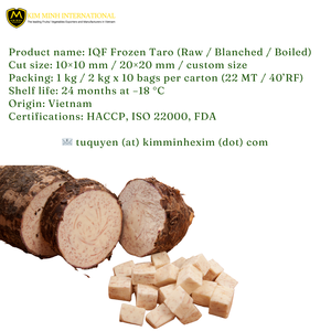 Taro surgelé IQF d'usine vietnamienne, prêt pour la production et le service de restauration, emballage en vrac - Product Image 2