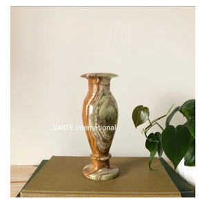 Jarrón de ónix natural pulido brillante elegante decorativo grande para decoración de mesa centros de mesa de lujo modernos bodas decoración del hogar - Product Image 2