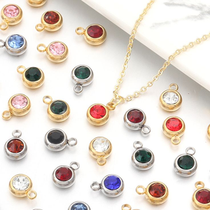 फैशन स्टेनलेस स्टील के गहने न्यूनतम 12-रंग जन्मदिन के पत्थर के पेलेंट डिय हार ब्रेसलेट - Product Image 1