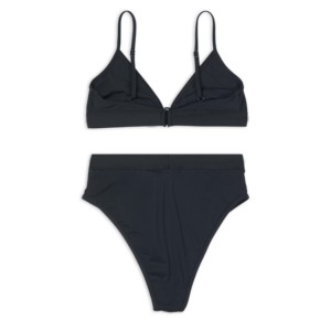 Bikini traje de baño un color liso moda dos piezas Bikini para mujer traje de baño Bikinis para mujer ropa de baño - Product Image 1