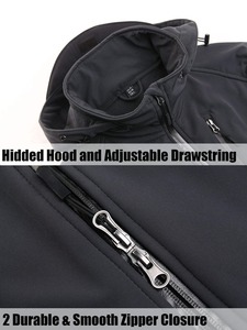 Wholesale Men's Softshell Jackets Winter Waterproof Canvas Windproof Anti-Bacterial Customized Logo <b>Stand</b> Collar Front Logo - Product Image 4