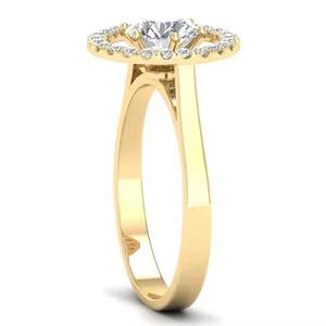 Bagues solitaires en diamant de laboratoire 1Ct personnalisées pour femmes Bijoux fins 14K 18K 22K or blanc plaqué rhodium Bagues élégantes en diamant - Product Image 2