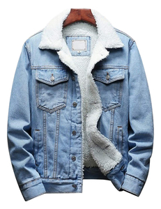 Vestes en jean pour hommes, nouvelle collection 2024, vente en gros, respirantes, coupe-vent, couleurs unies personnalisées, style streetwear, écologiques - Product Image 1