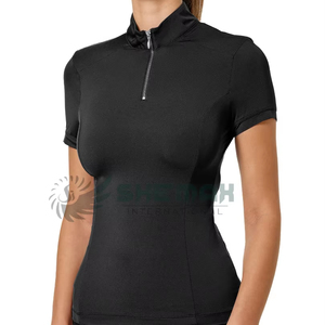 Camisa de mujer Ecuestre para montar a caballo, ropa de competición de diseño elegante, blusa transpirable de manga larga ajustada con estiramiento - Product Image 1