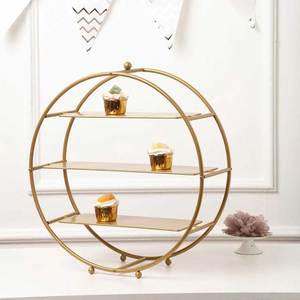 Soporte de pastel con acabado brillante Diseño de encaje Herramientas de pastel de dos niveles Decoraciones de mesa de postre Pedestal Soporte de magdalenas de estilo europeo - Product Image 3