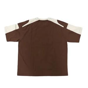 Mejor Venta de verano de calidad superior personalizado Unisex contraste de color suelto al aire libre de algodón cuello redondo verano camisas de los hombres - Product Image 2