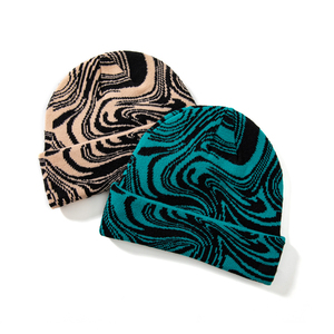 Bonnet de pêcheur unisexe en laine mérinos imprimé de créateur - Product Image 1