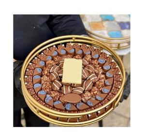 Bol à chocolat en métal doré de meilleure qualité Bol de service sucré de table écologique pour les mariages et les occasions spéciales en solde - Product Image 1