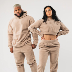 OEM Custom Manufectuer Winter Half Zip <b>Sherpa</b> <b>Joggers</b> Baggy Pant Fleece Pants Set <b>Joggers</b> for Men - Product Image 5