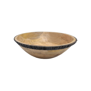 <b>Enamel</b> Design Wooden Round Shape Fruit <b>Bowl</b> for Tabletop Kitchenware Salad <b>Bowl</b> Home & Hotels Food & Snacks Serving <b>Bowls</b> - Product Image 2