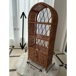 Étagère de rangement en rotin naturel, meuble de rangement fait à la main pour la maison - Product Image 2