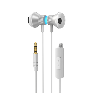 Écouteurs filaires à réduction de bruit EP-279 blancs avec prise magnétique pour la musique, qualité sonore stable - Product Image 1