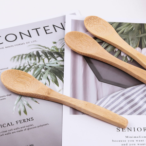 Cuillères de cuisine en bambou naturel faites à la main Ustensiles de cuisine durables et écologiques pour les fêtes et autres occasions - Product Image 4