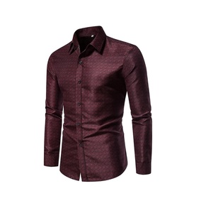 Cantidad a granel Camisas de vestir para hombres Camisas de vestir formales de negocios de manga larga Camisa de vestir de lino de color sólido para hombres - Product Image 2