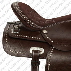 Selle de polo anglais imprimée de logo personnalisé de haute qualité meilleur matériau selles de course de chevaux en cuir personnalisées en gros - Product Image 4