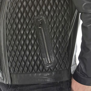 แจ็กเก็ตหนังสำหรับผู้ชายและมอเตอร์ไซค์ใหม่แจ็กเก็ตหนังสำหรับผู้ชายดีไซน์เป็นเอกลักษณ์ - Product Image 6
