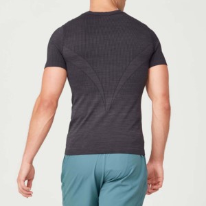 Camiseta de algodón/poliéster para hombre, camiseta de secado rápido con cuello redondo para correr y hacer ejercicio, Camiseta deportiva para gimnasio Atlético - Product Image 6