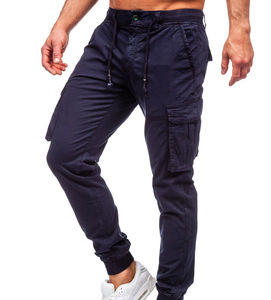 Dernière vente en gros OEM sur mesure hommes ample surdimensionné été Cargo pantalon 6 poches zippées réglable style décontracté - Product Image 6
