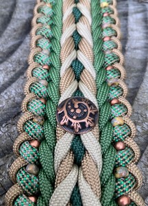 2025 nouveau populaire conception personnalisée collier de chien tactique accessoires pour animaux de compagnie à la main vert perlé collier de chien laisse pour petits chiens - Product Image 3