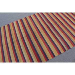 Kilim Rug, 4.5x11 ft Turkish Rug, <b>Red</b> Southwestern Rug <b>Wool</b> - Product Image 4