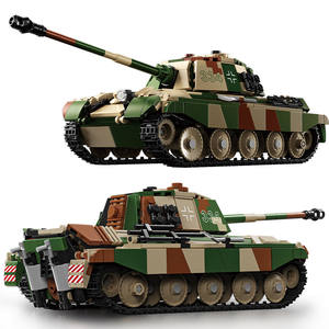 853 Uds WW2 <span class=keywords><strong>Tiger</strong></span> tanque de batalla alemán ladrillo <span class=keywords><strong>Panzer</strong></span> ejército tanque modelo de plástico Kit con Mini soldado figura militar bloque de construcción - Product Image 1