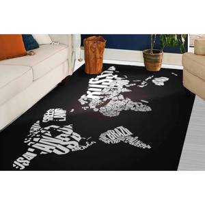 Tapis imprimé avec la carte du monde : un accent moderne pour la chambre, le bureau, le salon, tapis en chenille - Product Image 4