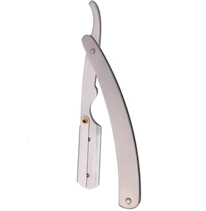 มีดโกนหนวดด้ามจับพับได้ทำจากสแตนเลสแบบใช้มือใบมีดเดี่ยวสำหรับร้านตัดผม - Product Image 2