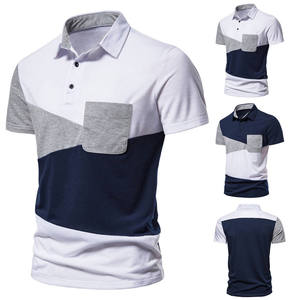 Chemise Homme Chic Anti-Plis à Manches Courtes en Maille Imprimée avec Panneaux Multicolores – Tenue Décontractée en Polyester/Coton de Haute Qualité - Product Image 4