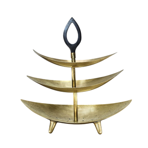 Support à gâteau rond en laiton doré de luxe avec base pour mariage, anniversaire, fête, outils décoratifs pour gâteaux - Product Image 6