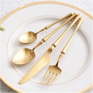 Juego de tenedor de Metal de acero inoxidable de diseño atractivo de Venta caliente, vajilla, cubiertos, juego de lavavajillas pulido dorado. - Product Image 2
