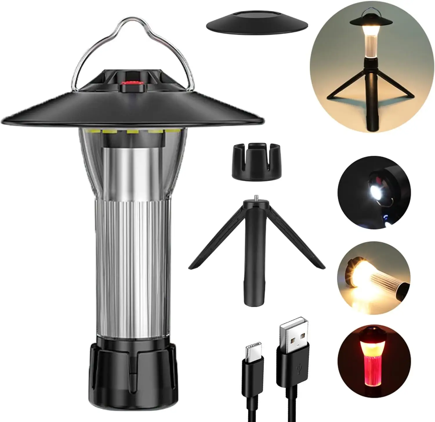 NPOT LED Camping Lantern  USB Rechargeable  Goal Zero Lantern  Multi-functional Mini Lantern Flashlight