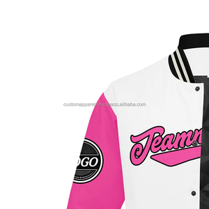 Chaqueta Varsity Personalizada con Estilo para Equipo MCACVJ-60, Cuerpo de Lana, Mangas de Cuero, Cuello Alto, Logotipo Bordado en la Parte Delantera, Transpirable - Product Image 5