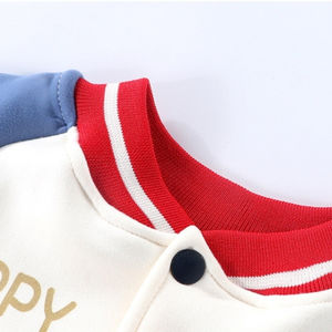 Chaqueta Universitaria de Invierno para Niños y Niñas, Ecológica, Resistente al Viento, Mezcla de Lana, Cuello Alto, Diseño con Botones Cubiertos y Logotipo Frontal - Product Image 2