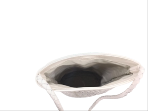 Luxury Women's Cream Color Genuine Leather Tote <b>Bag</b> <b>Medium</b> Capacity Spacious Shoulder Fashion Handwoven Custom Water Resistant - Product Image 4