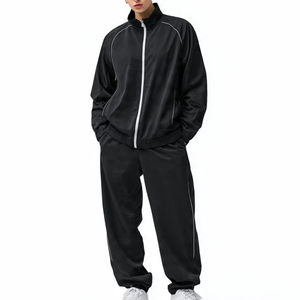 Conjunto Deportivo Holgado 100% Poliéster para Mujer, Impermeable, Cortavientos, para Invierno - Product Image 1