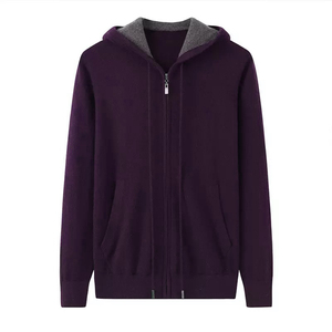 180ct <b>Zip</b> Solid Mens Hoodies and Sweatshirts Heavy Weight Cotton Hoodie Custom Zipper Double Layer Hooded Hoodies Pullover - Product Image 6