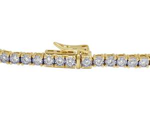 S925 <b>Silver</b> Moissanite Round Diamond Charm Bracelet <b>for</b> <b>Men</b> Women Gold Plated Classic Elegant Handmade Jewelry Gift Party - Product Image 3