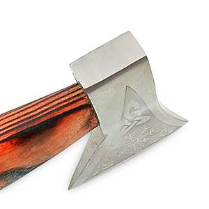 Hacha Tomahawk Industrial de Acero de Damasco de Primera Calidad, Personalizada al por Mayor, Servicio OEM ODM, Mango de Madera, para Campamento al Aire Libre - Product Image 3